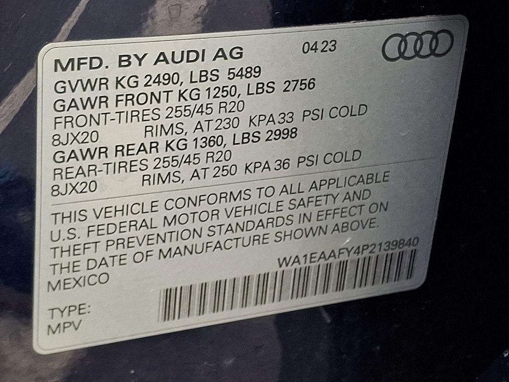 2023 AUDI Q5 45 S LINE PREMIUM PLUS — миниатюра 29
