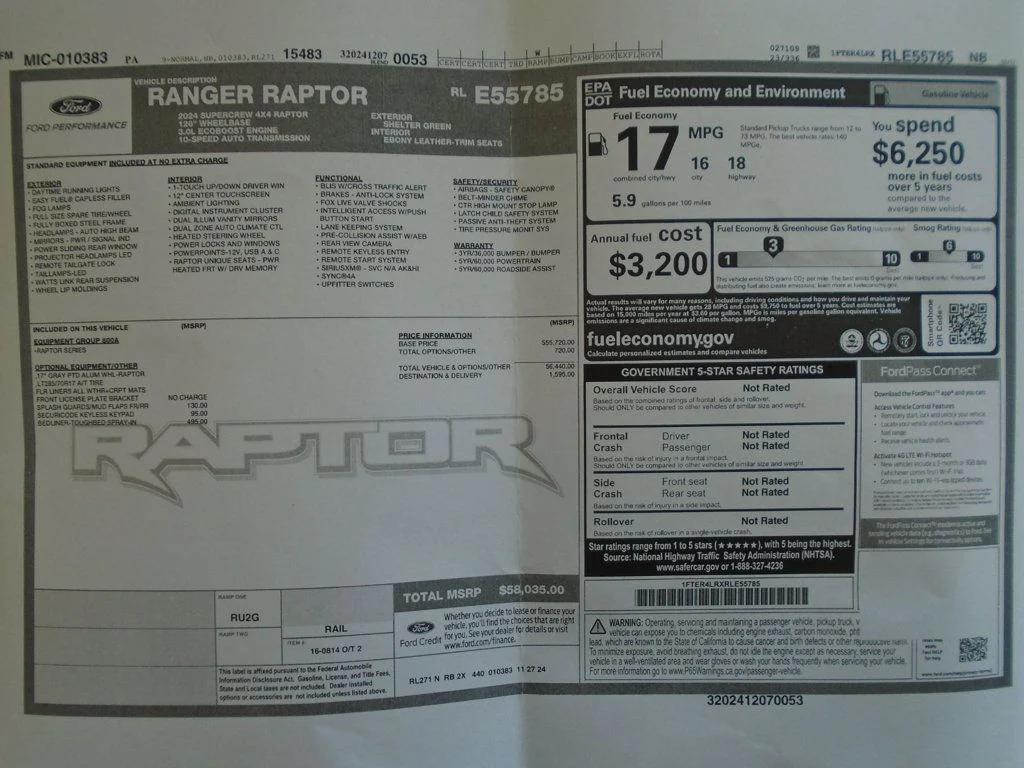 2024 FORD RANGER RAPTOR 缩略图 38