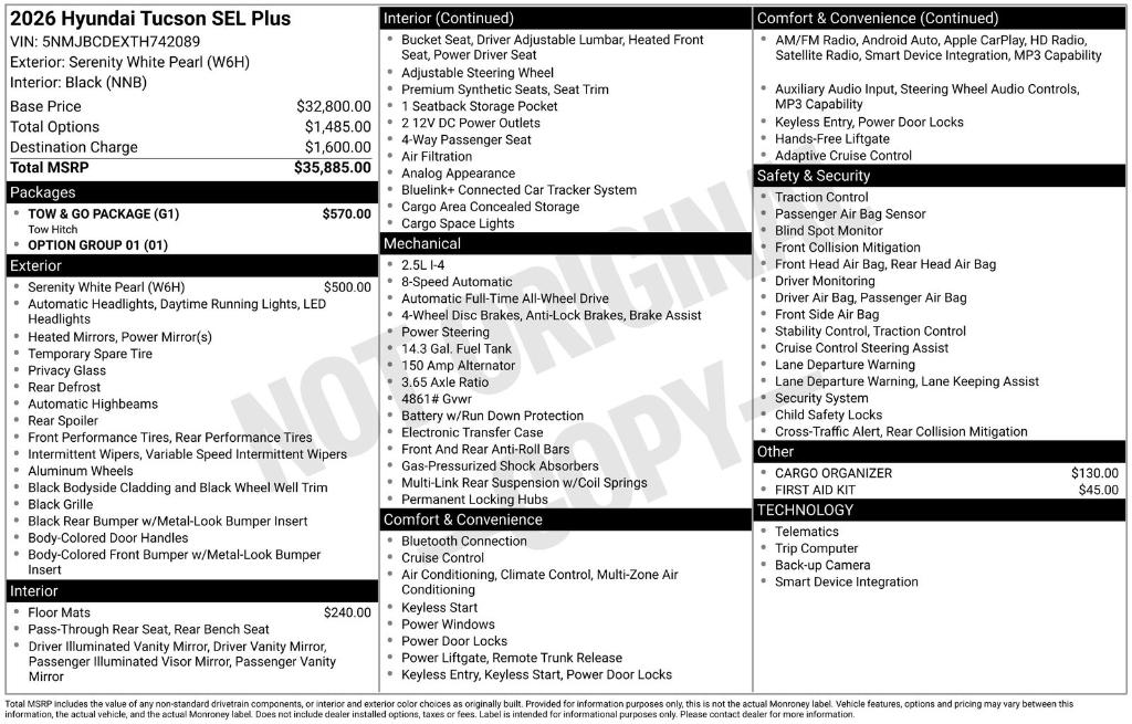 New 2026 Hyundai TUCSON SEL