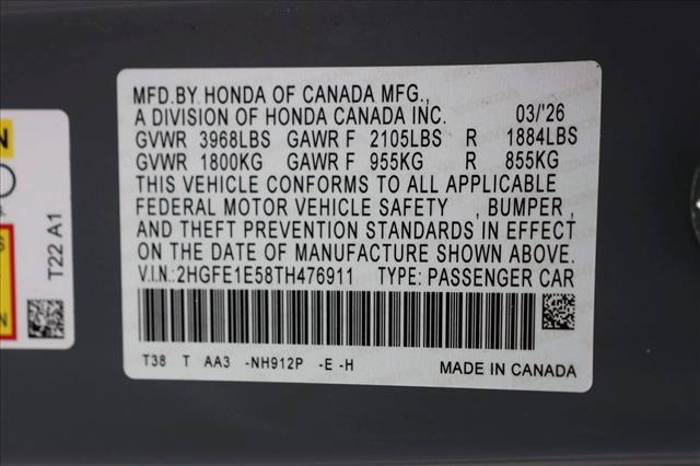صورة مصغرة 17 لـ 2026 Honda CIVIC SI BASE