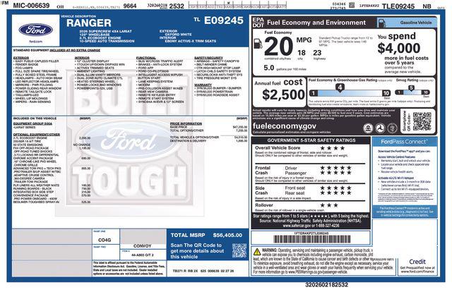 New 2026 Ford Ranger LARIAT