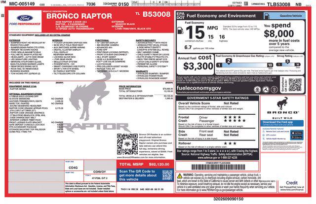 New 2026 Ford Bronco Raptor
