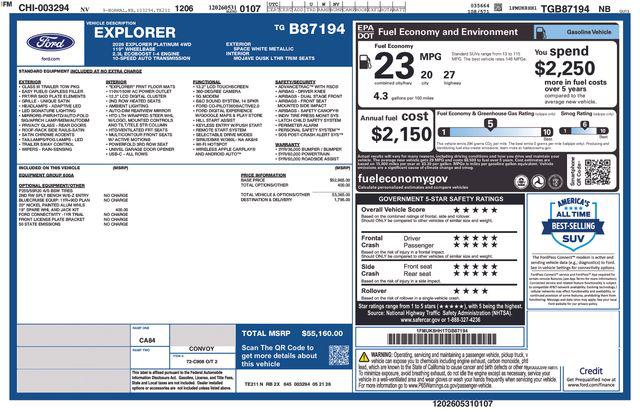 New 2026 Ford Explorer Platinum
