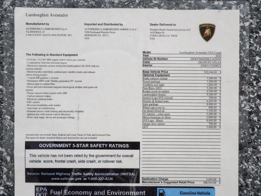 2020 Lamborghini AVENTADOR SVJ SVJ 缩略图 47