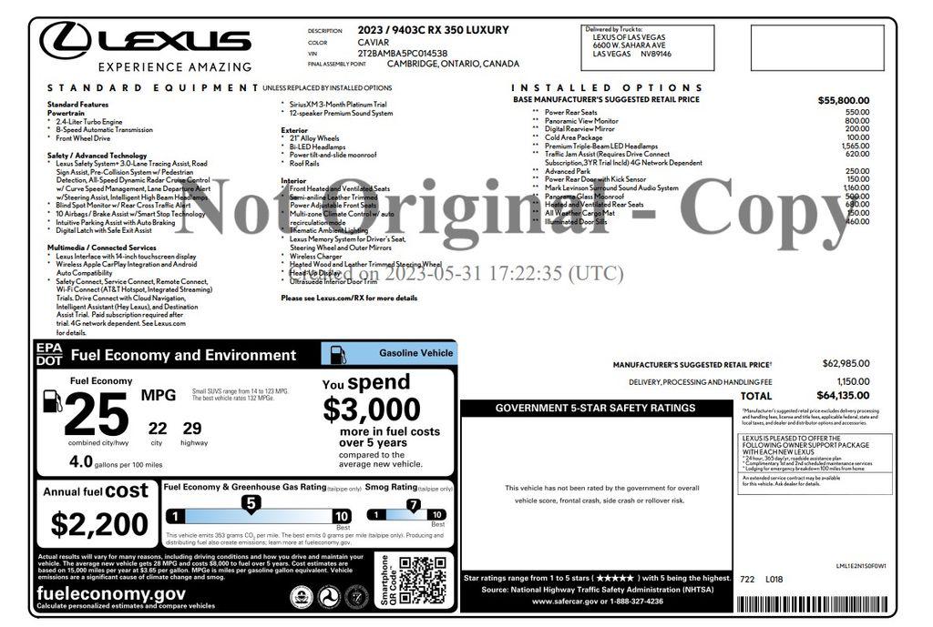 صورة 4 لـ 2023 Lexus RX 350 LUXURY