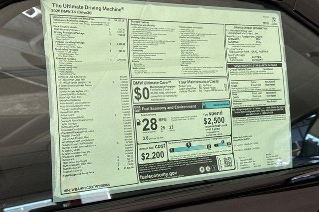 2026 BMW Z4 SDRIVE30I — миниатюра 27