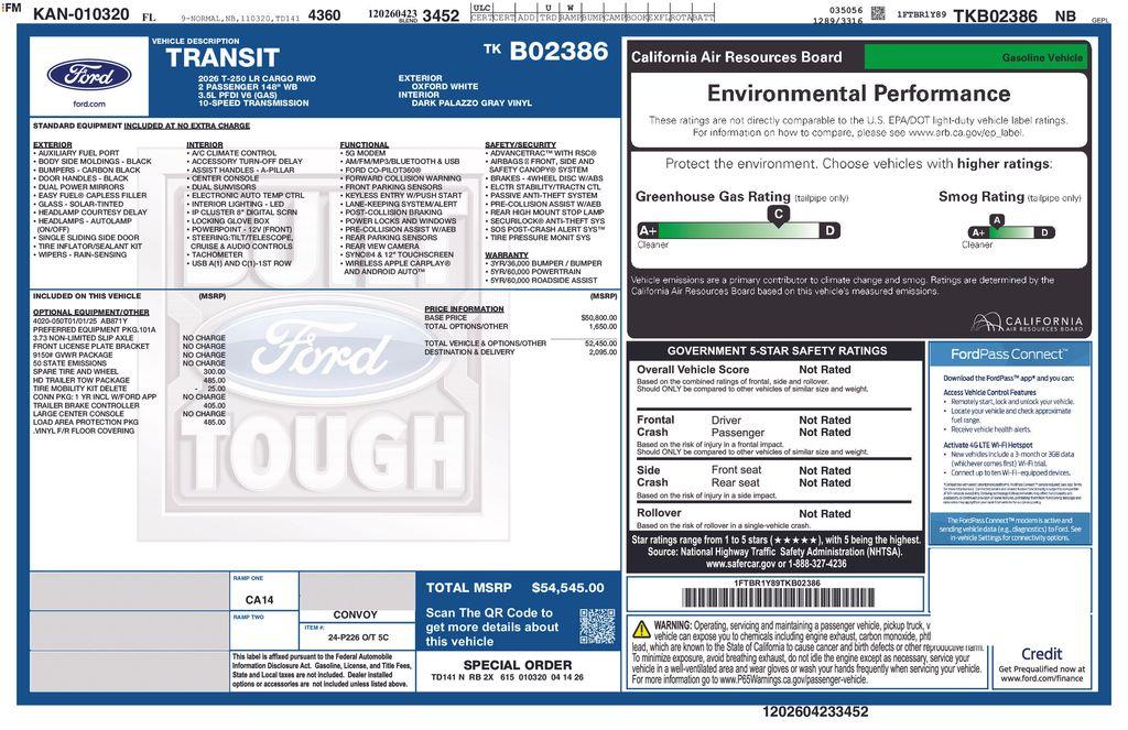 New 2026 Ford Transit-250 Base