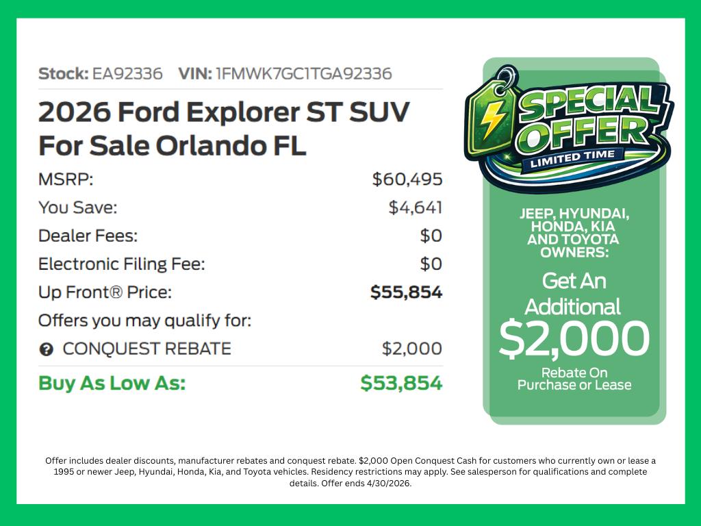 New 2026 Ford Explorer ST