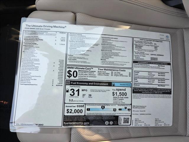 2026 BMW 228 GRAN COUPE 228 照片 18