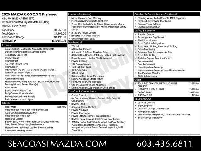 New 2026 Mazda CX-5 Preferred