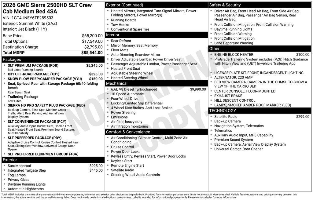 New 2026 GMC Sierra 2500 SLT