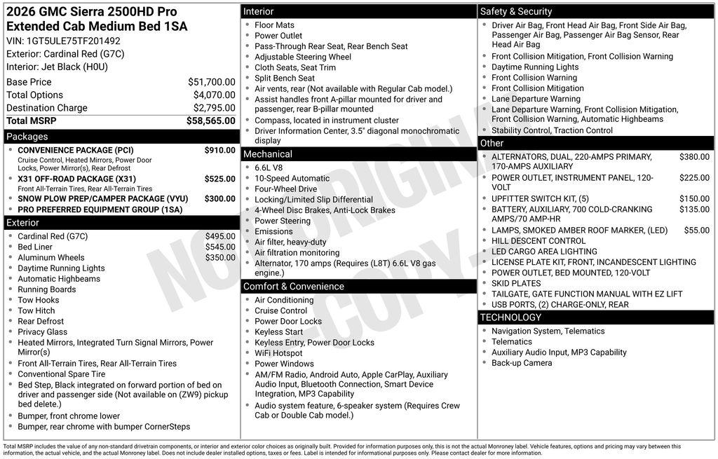New 2026 GMC Sierra 2500 Pro
