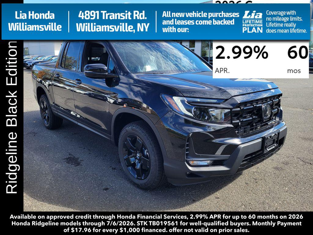New 2026 Honda Ridgeline Black