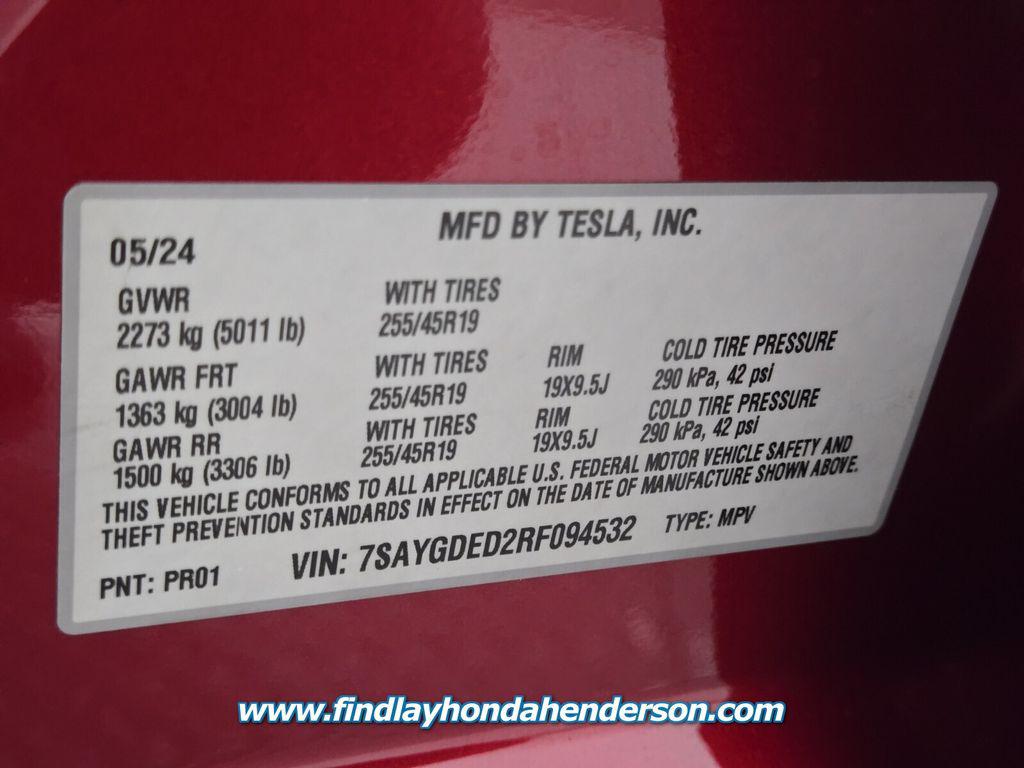 2024 Tesla MODEL Y LONG RANGE SINGLE MOTOR REAR-WHEEL DRIVE 缩略图 13