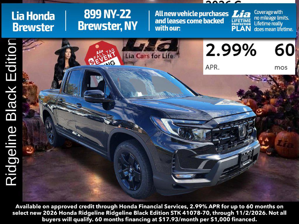 New 2026 Honda Ridgeline Black