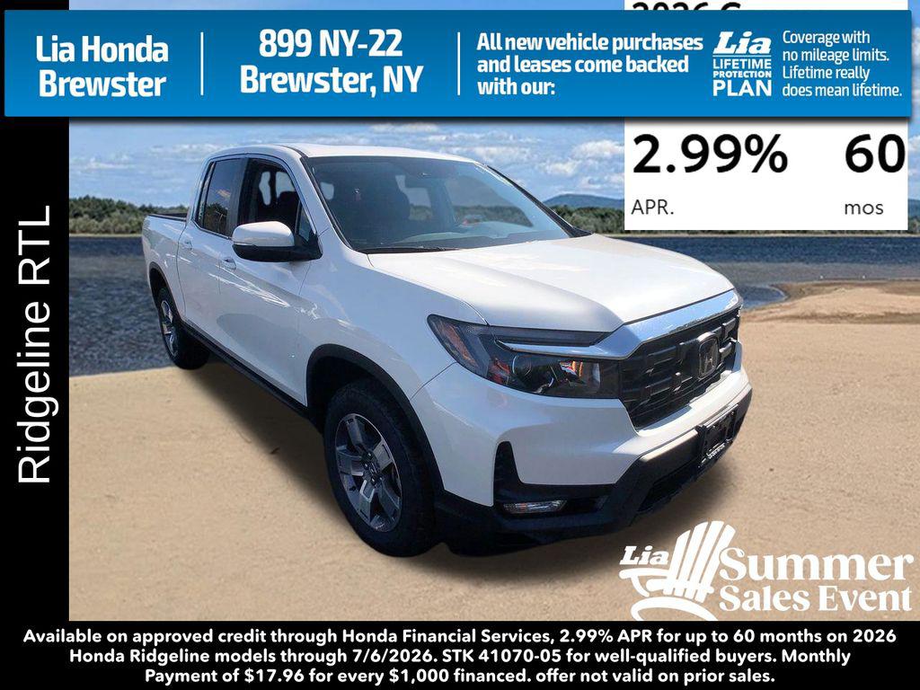 New 2026 Honda Ridgeline RTL