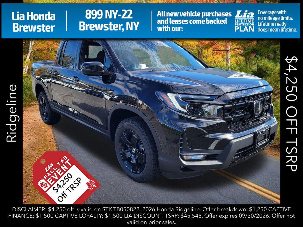 New 2026 Honda Ridgeline Black