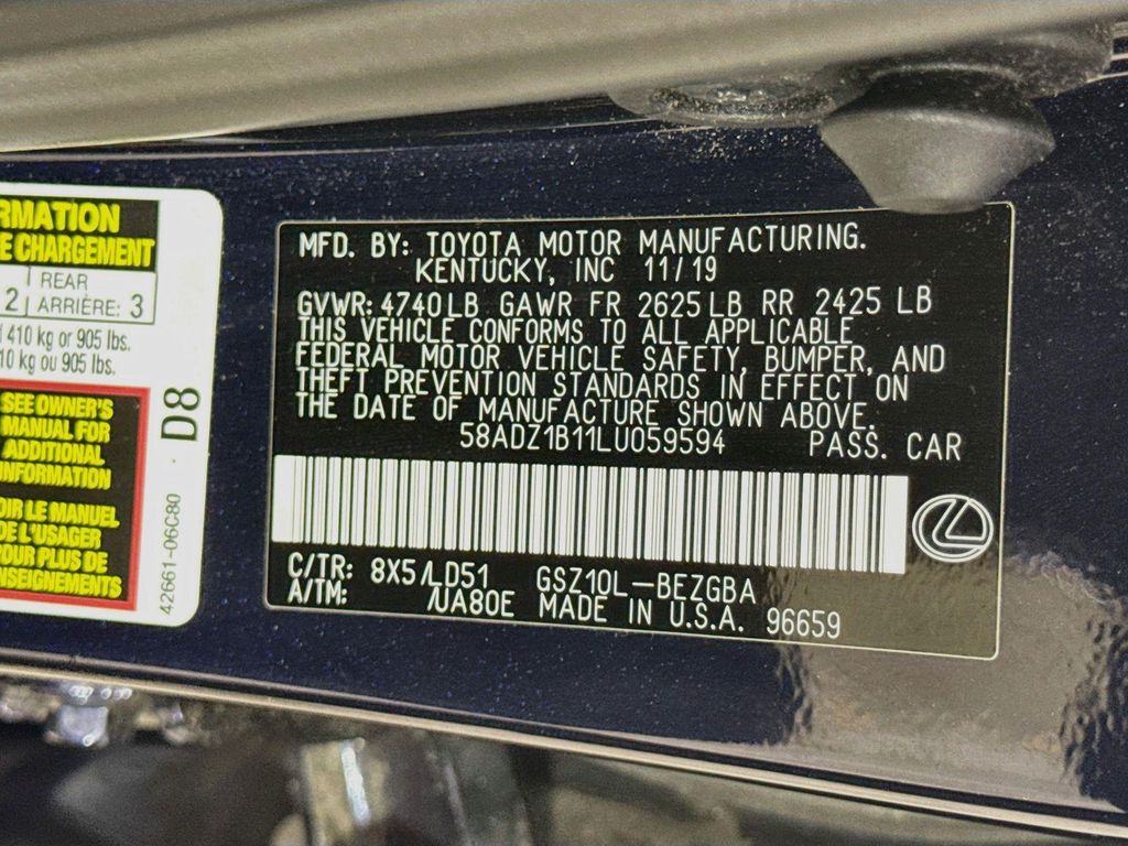 2020 Lexus ES 350 BASE 照片 31