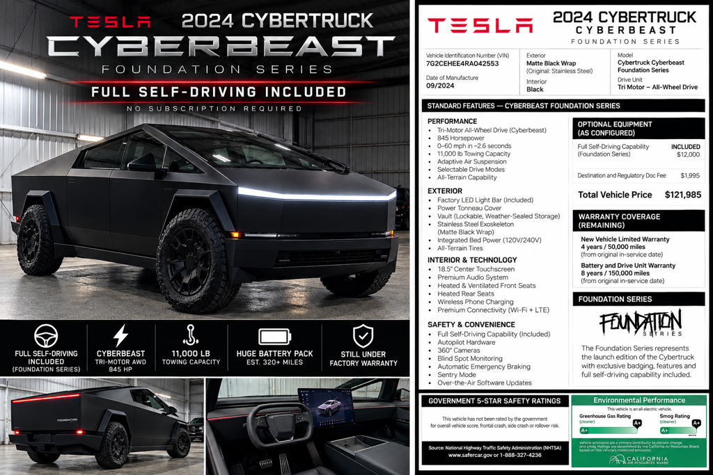 صورة 1 لـ 2024 Tesla CYBERTRUCK CYBERBEAST
