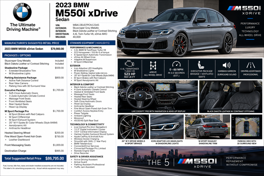 2023 BMW M550 I XDRIVE 缩略图 49