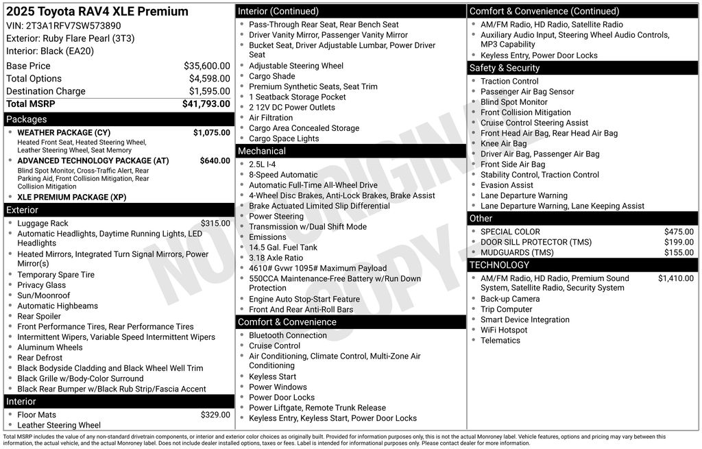 2025 Toyota RAV4 XLE PREMIUM — миниатюра 13