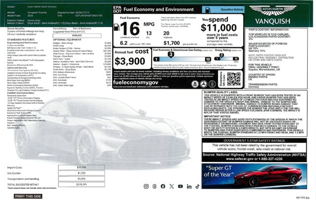 صورة مصغرة 19 لـ 2026 Aston Martin VANQUISH VOLANTE