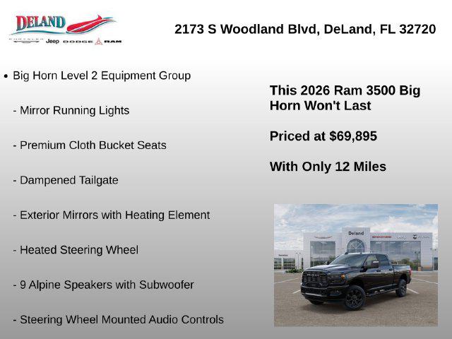 2026 RAM 3500 BIG HORN CREW CAB 4X4 6'4' BOX — миниатюра 29