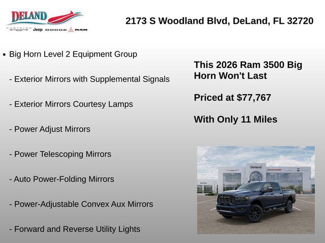 2026 RAM 3500 BIG HORN CREW CAB 4X4 6'4' BOX — миниатюра 18
