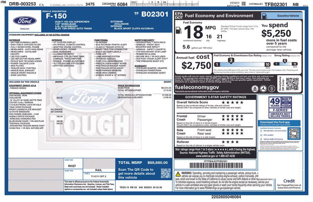 New 2026 Ford F-150 Tremor