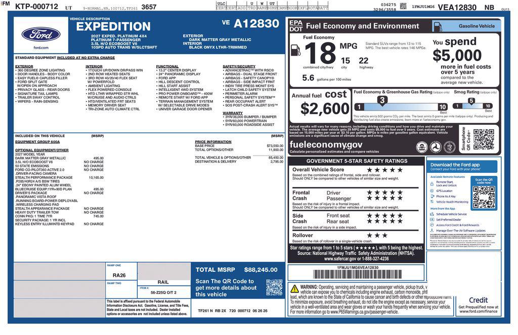 New 2027 Ford Expedition Platinum