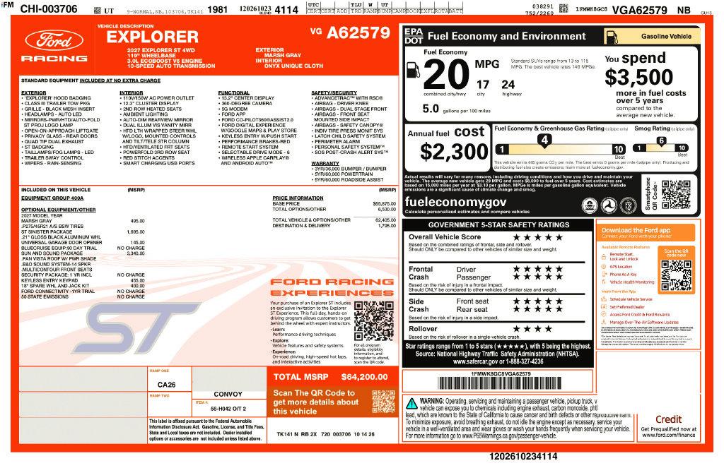 New 2027 Ford Explorer ST