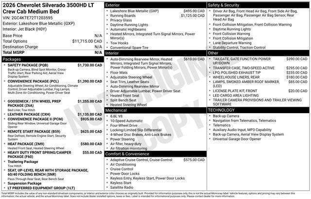 New 2026 Chevrolet Silverado 3500 LT