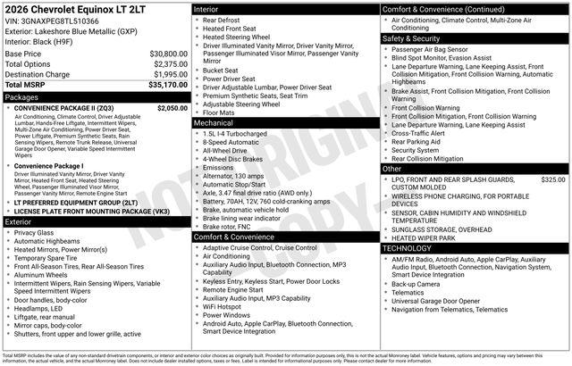New 2026 Chevrolet Equinox 1LT