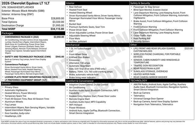 New 2026 Chevrolet Equinox 1LT