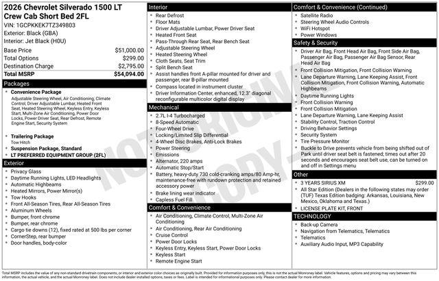 New 2026 Chevrolet Silverado 1500 LT