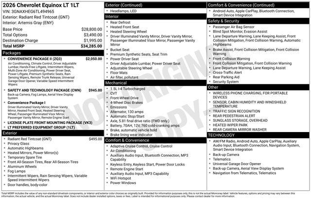 New 2026 Chevrolet Equinox 1LT
