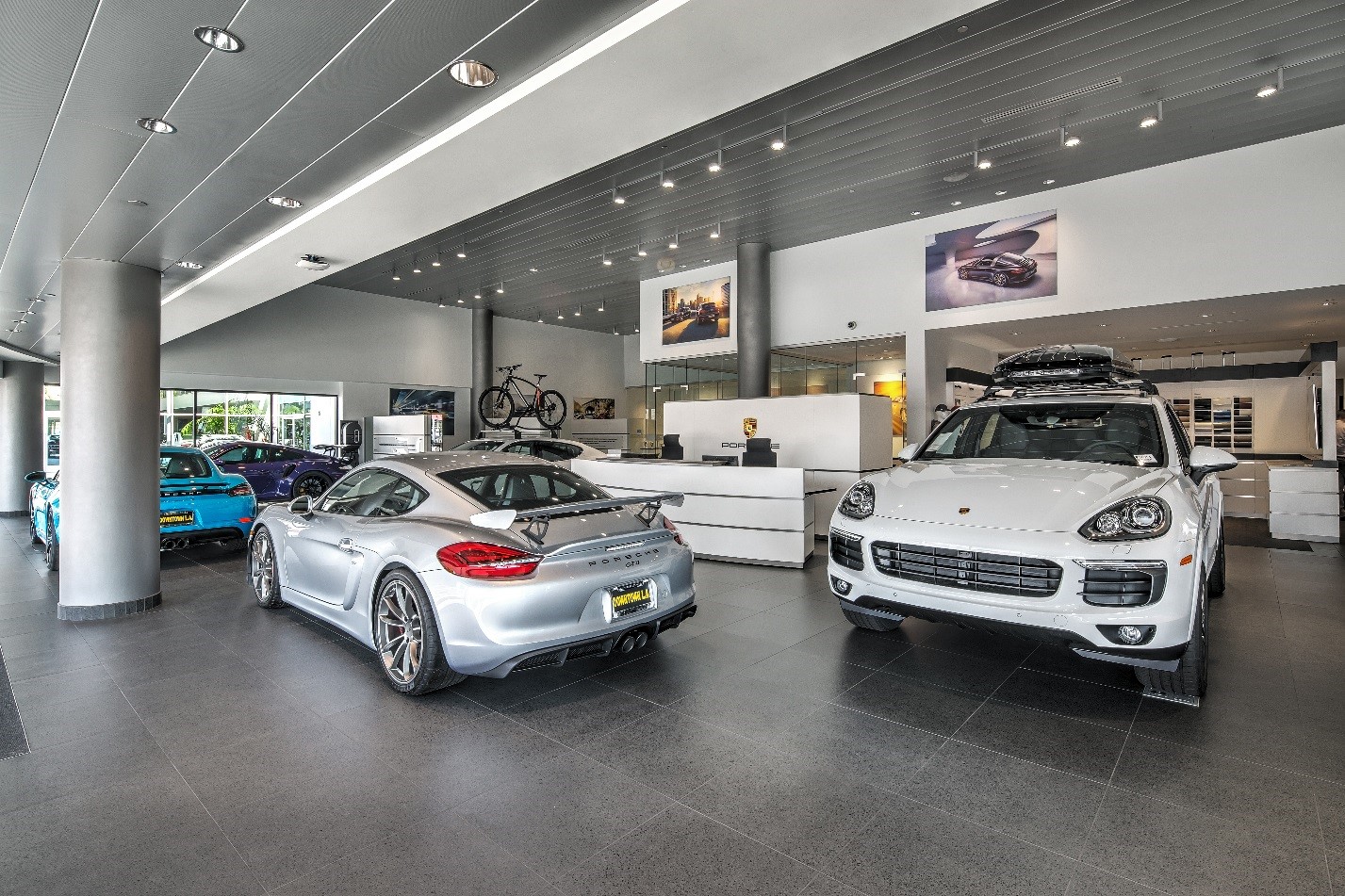 Porsche Dealer Showroom in Los Angeles