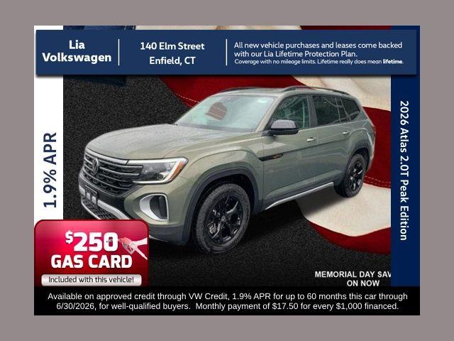 New 2026 Volkswagen Atlas 2.0T Peak Edition