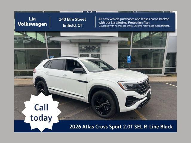 New 2026 Volkswagen Atlas Cross Sport 2.0T SEL R-Line Black