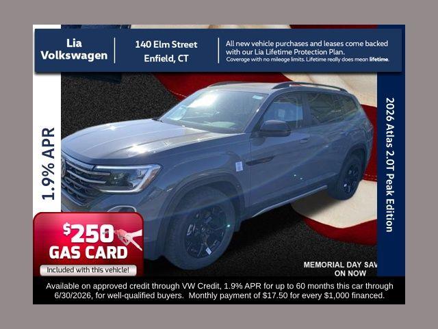 New 2026 Volkswagen Atlas 2.0T Peak Edition