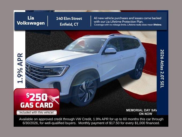 New 2026 Volkswagen Atlas 2.0T SEL