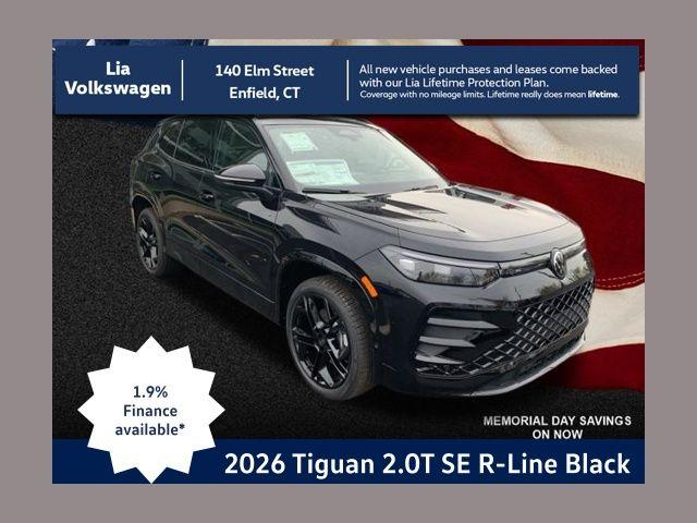 New 2026 Volkswagen Tiguan 2.0T SE R-Line Black
