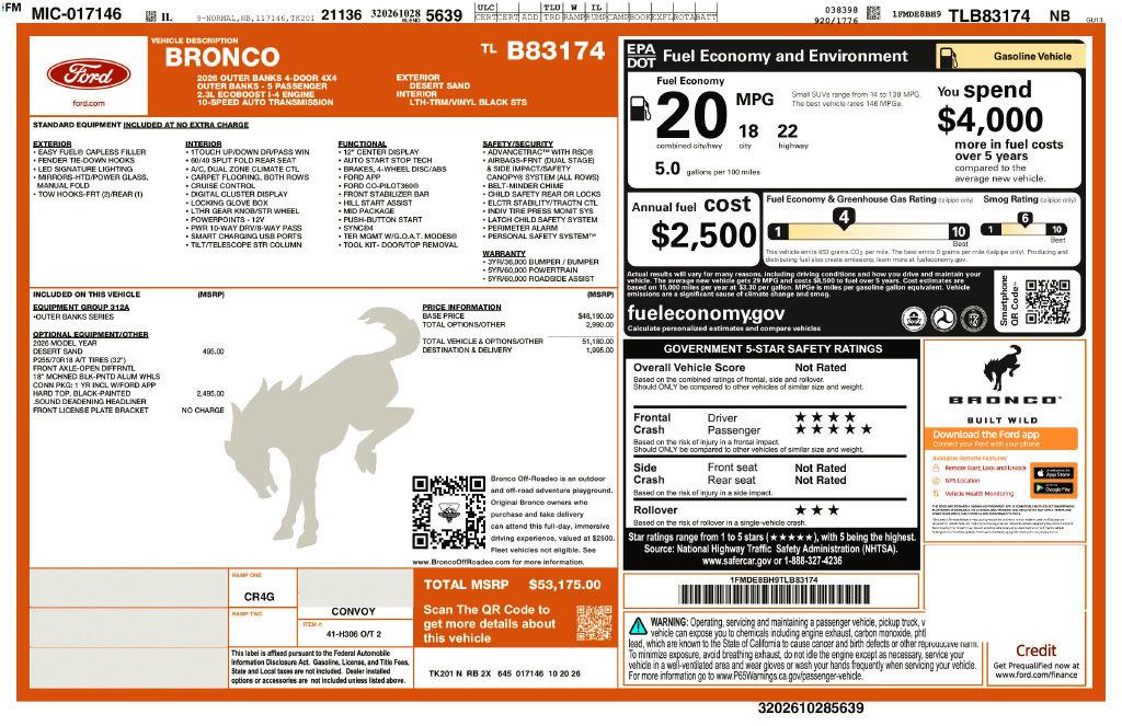 New 2026 Ford Bronco Outer Banks
