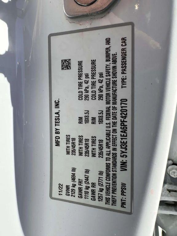 2023 Tesla MODEL 3 STANDARD RANGE — миниатюра 31