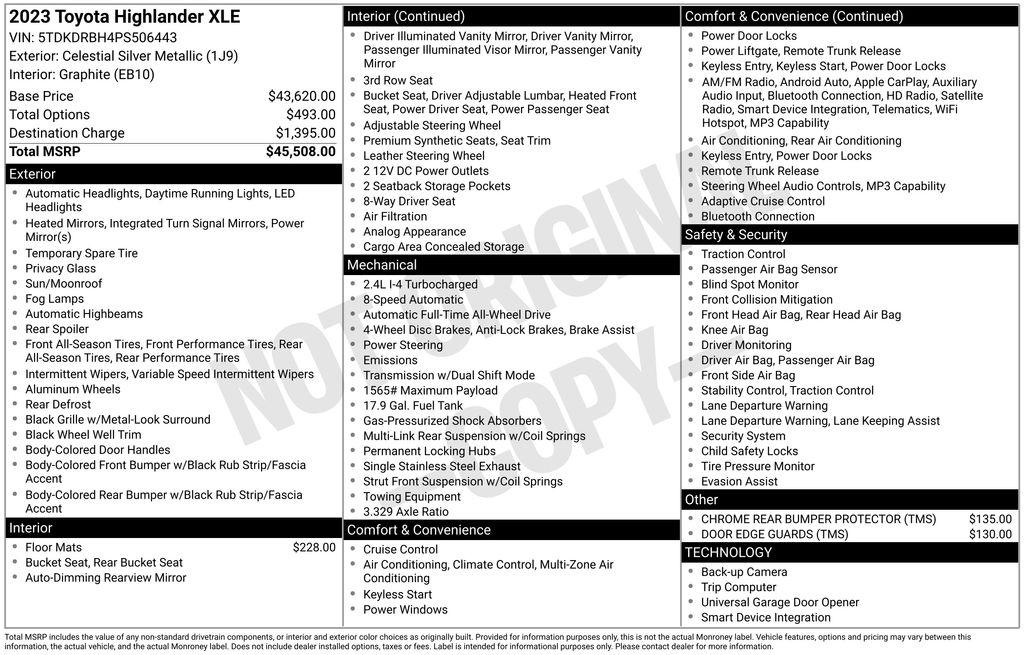 2023 Toyota HIGHLANDER XLE 缩略图 16