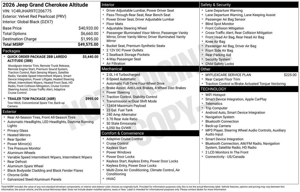 New 2026 Jeep Grand Cherokee Altitude