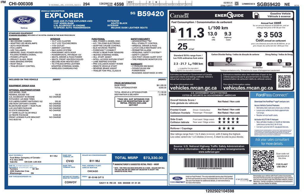 2025 FORD EXPLORER PLATINUM photo 6