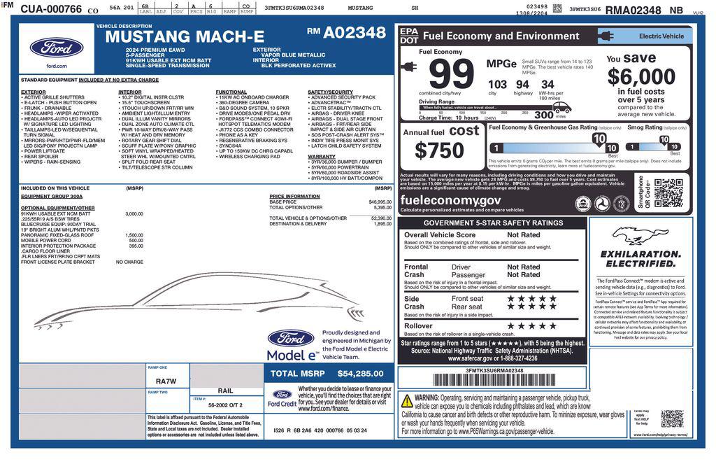 2024 FORD MUSTANG MACH-E PREMIUM — миниатюра 48