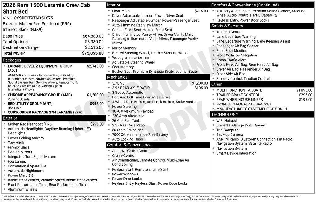 New 2026 RAM 1500 Laramie