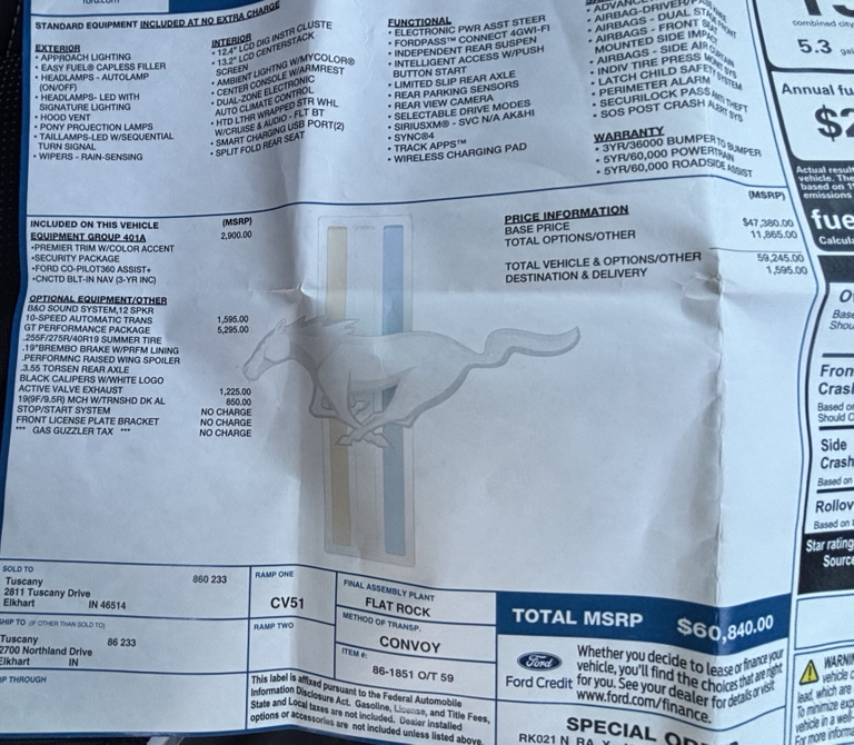 2024 FORD MUSTANG GT PREMIUM — фото 3